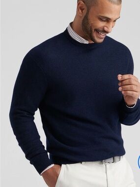 Peter Millar Autumn Crest Honeycomb Crewneck Sweater - Navy NWT